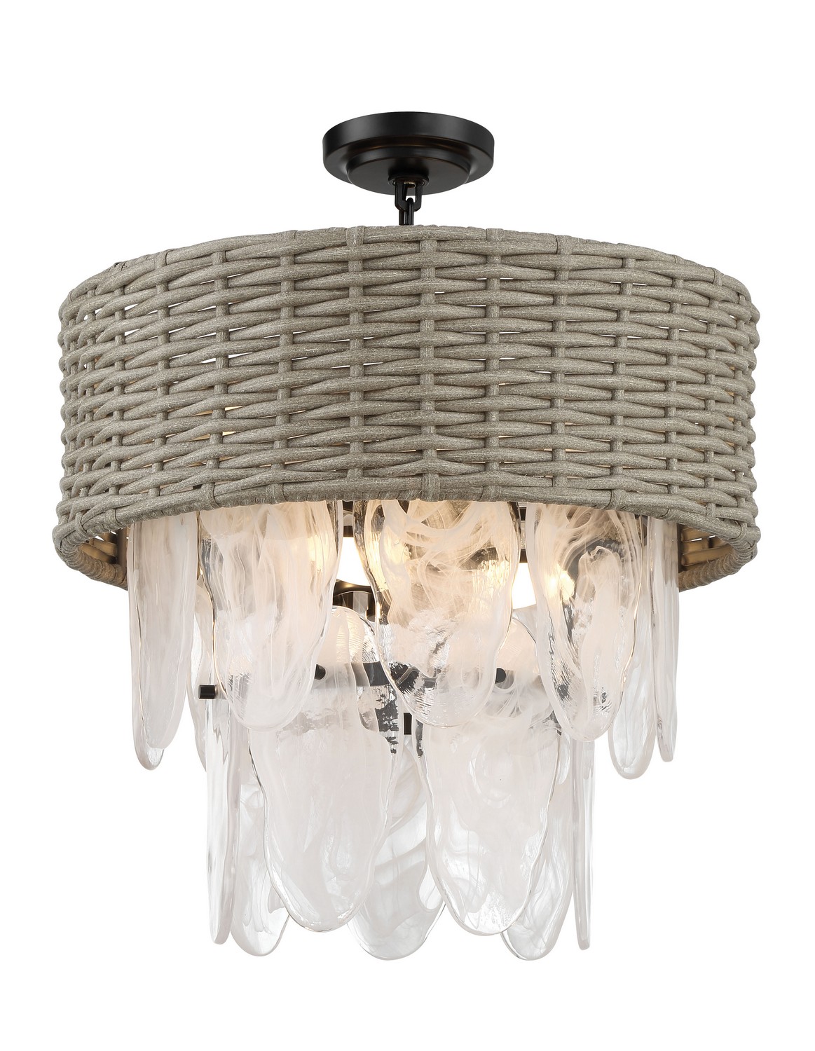 Coal Six Light Semi Flush Mount from the Breakers Isle Collection
