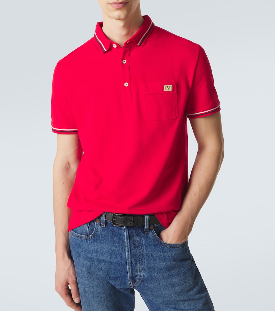 Cotton piqué polo shirt