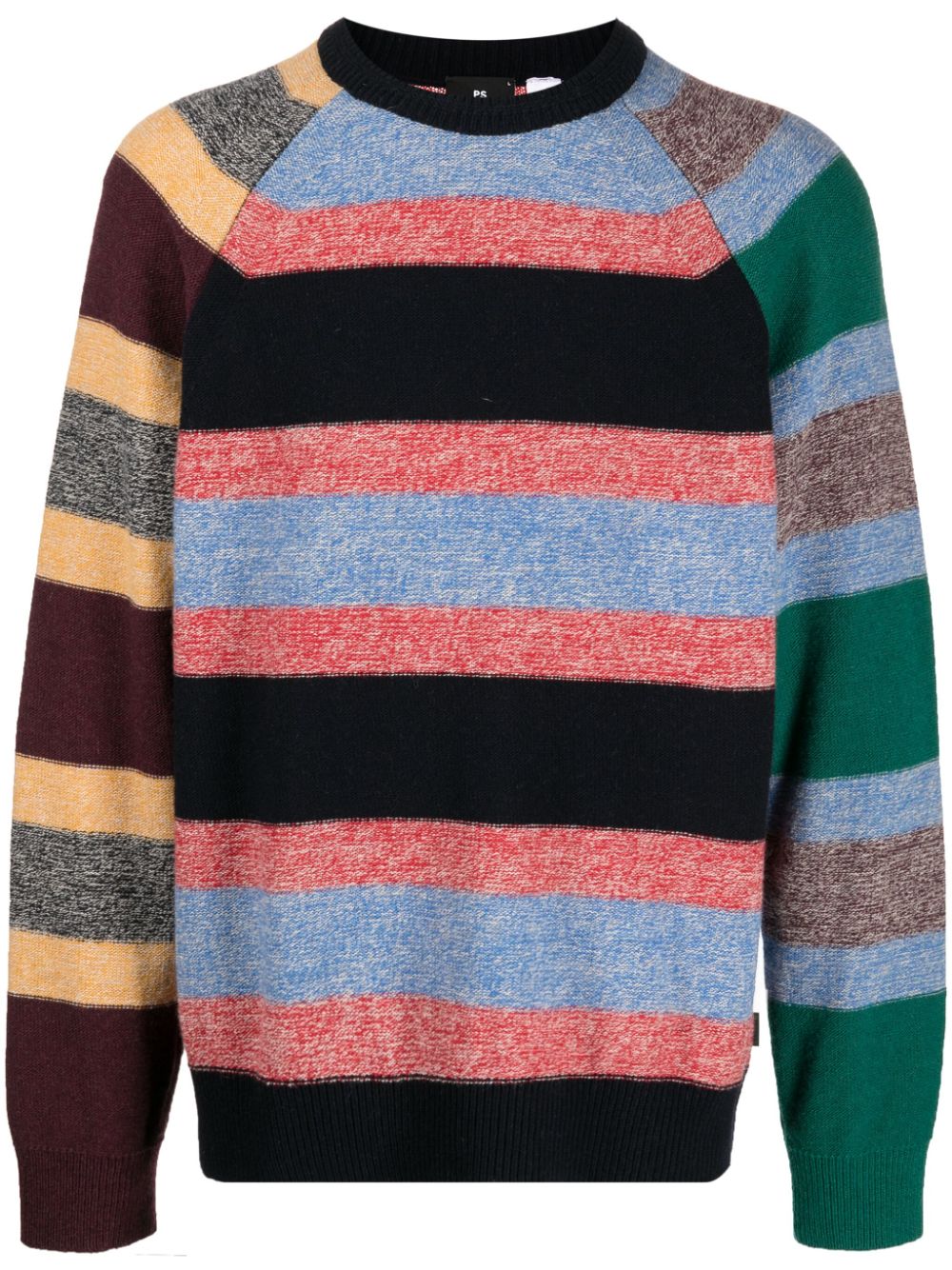 Stripe-print crew-neck jumper - Multicolour