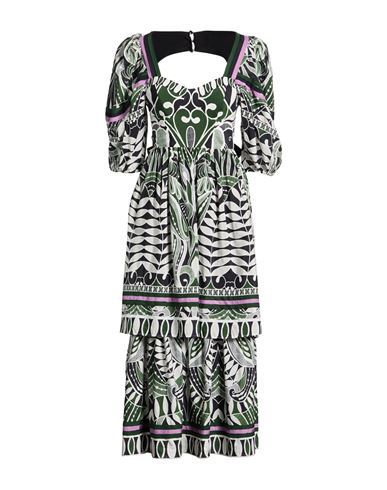Woman Midi dress Black Size L Cotton, Viscose