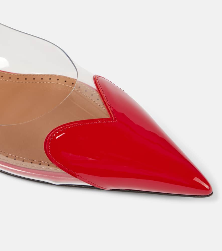 Alaïa Le Caur patent leather and PU slingback flats