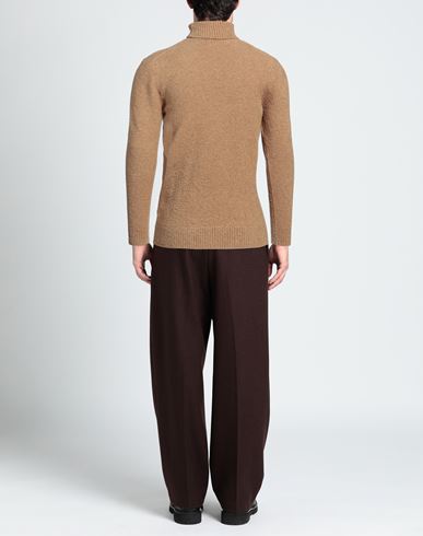 Man Turtleneck Camel Size 40 Cotton, Polyamide, Elastane