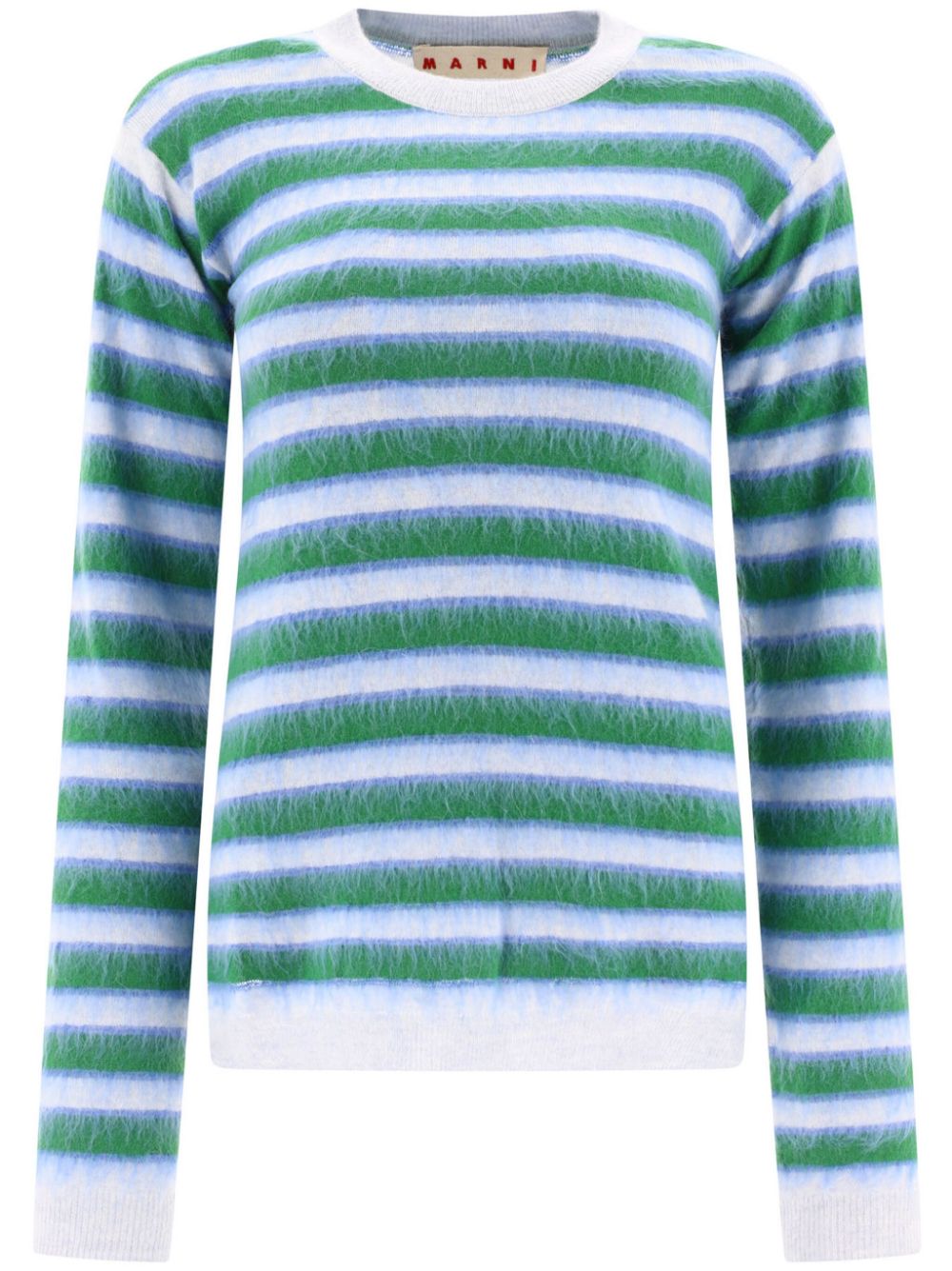 Striped wool sweatshirt - Blue