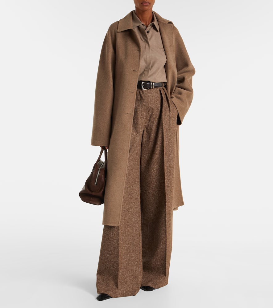 Brava wool and silk-blend wide-leg pants