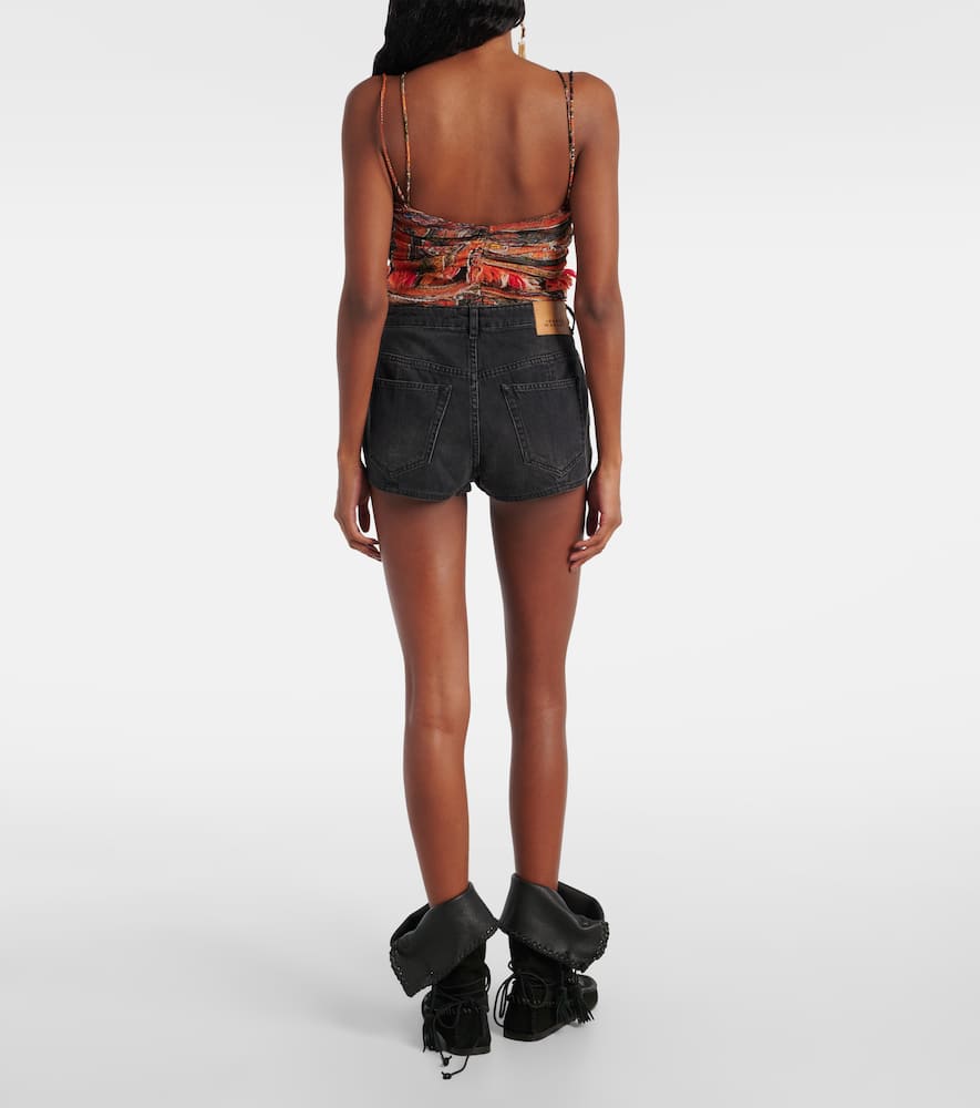 Isabel Marant Delma faded denim shorts