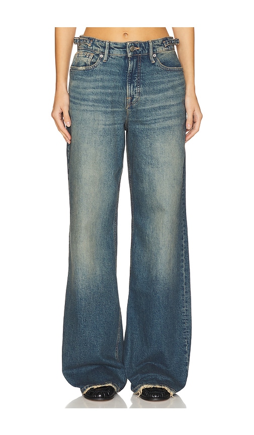 Good American Good Ease Adjustable Tabs Jeans in Denim-Medium. -  6 also in 0, 10, 18, 2