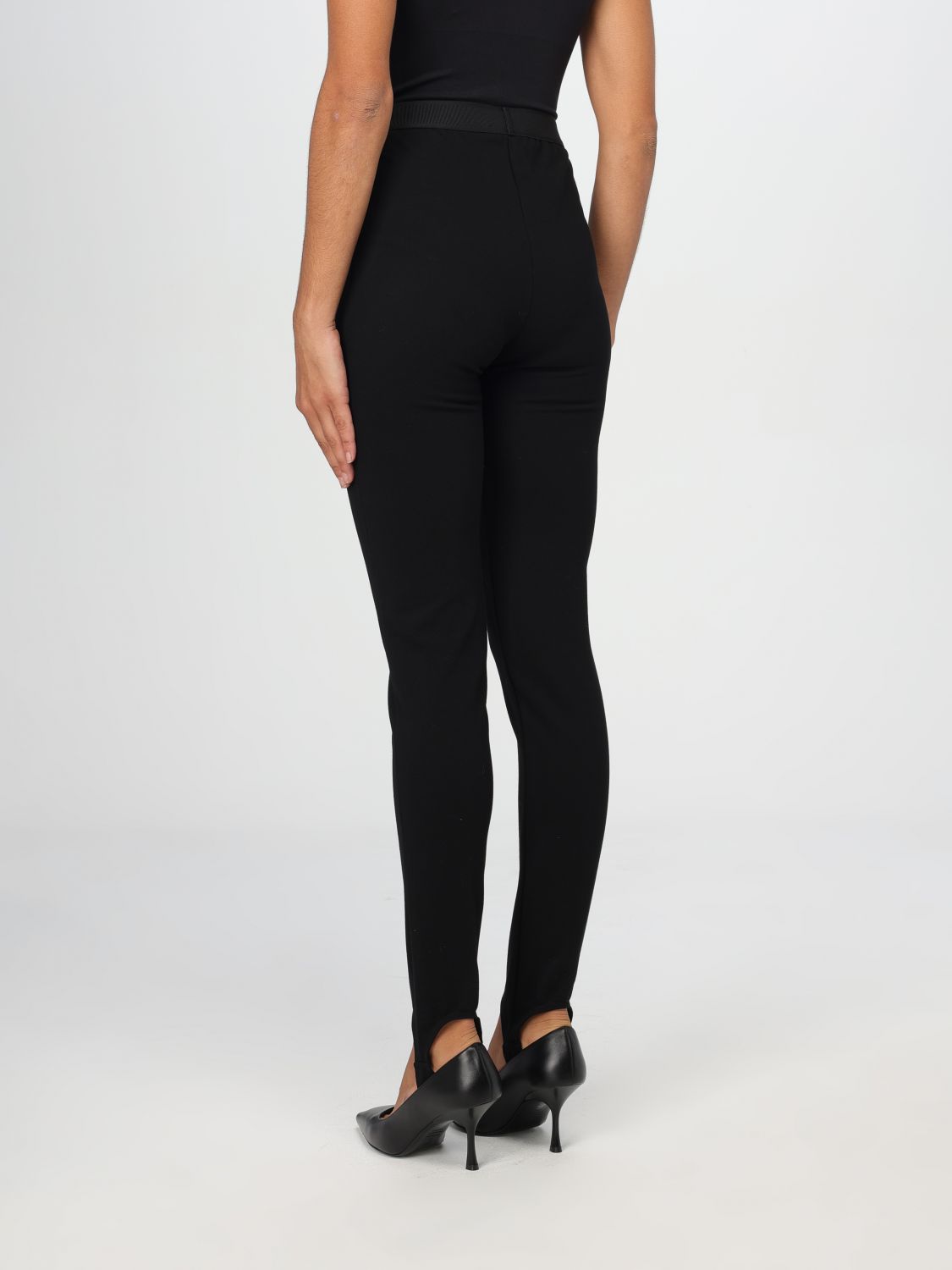 Logo-waistband leggings - Black