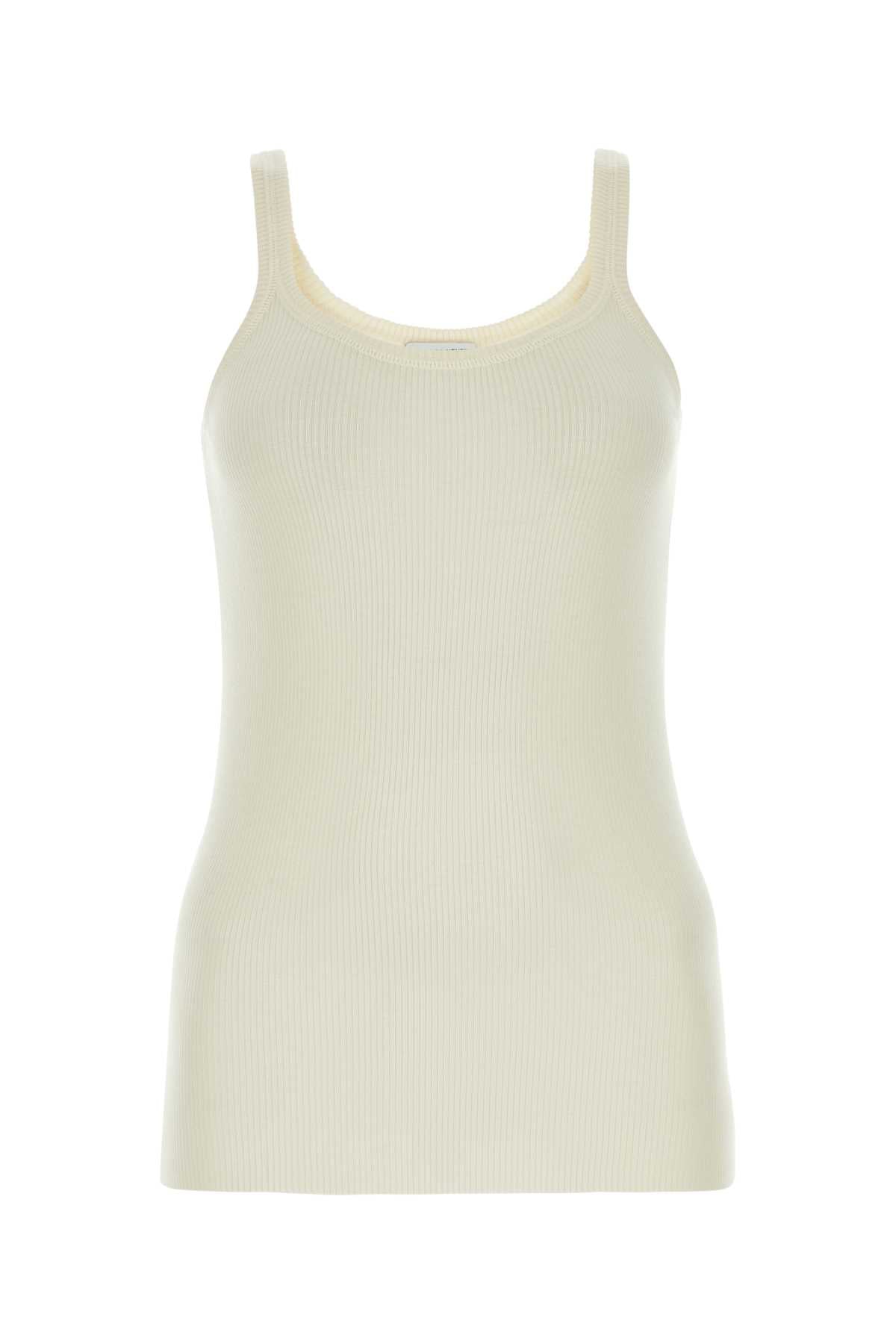 Wool Ribbed Tank Top — Ivory