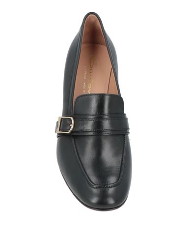 Santoni Woman Loafers Black Size 10.5 Leather