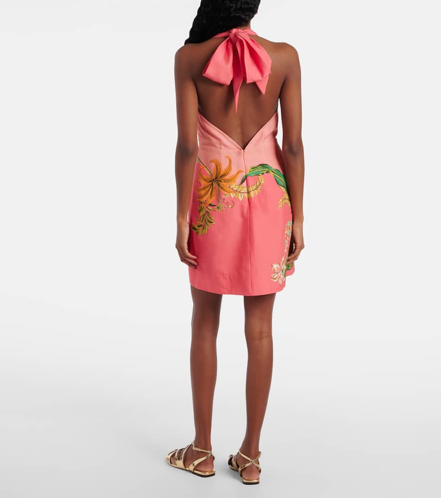 Alémais Anika floral linen minidress