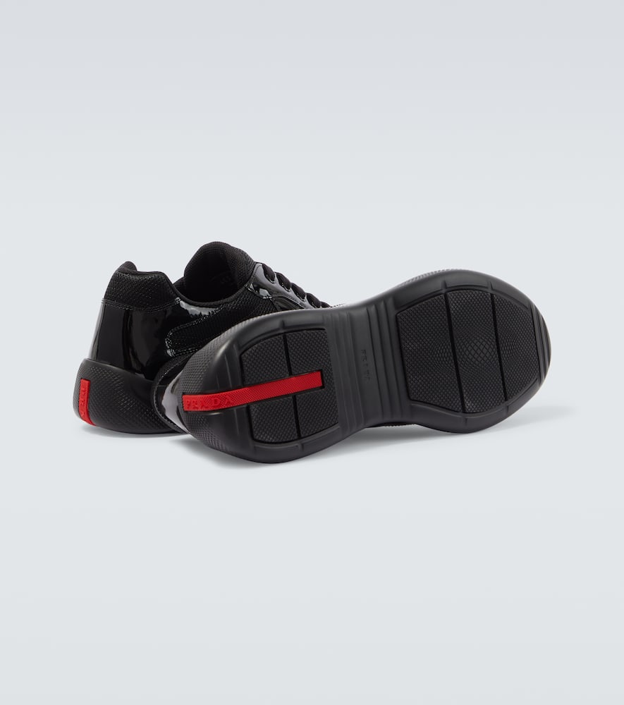 Patent leather sneakers