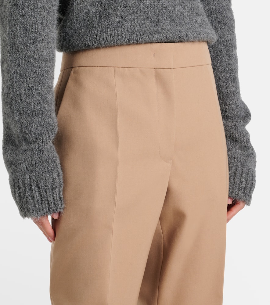 Wool slim pants