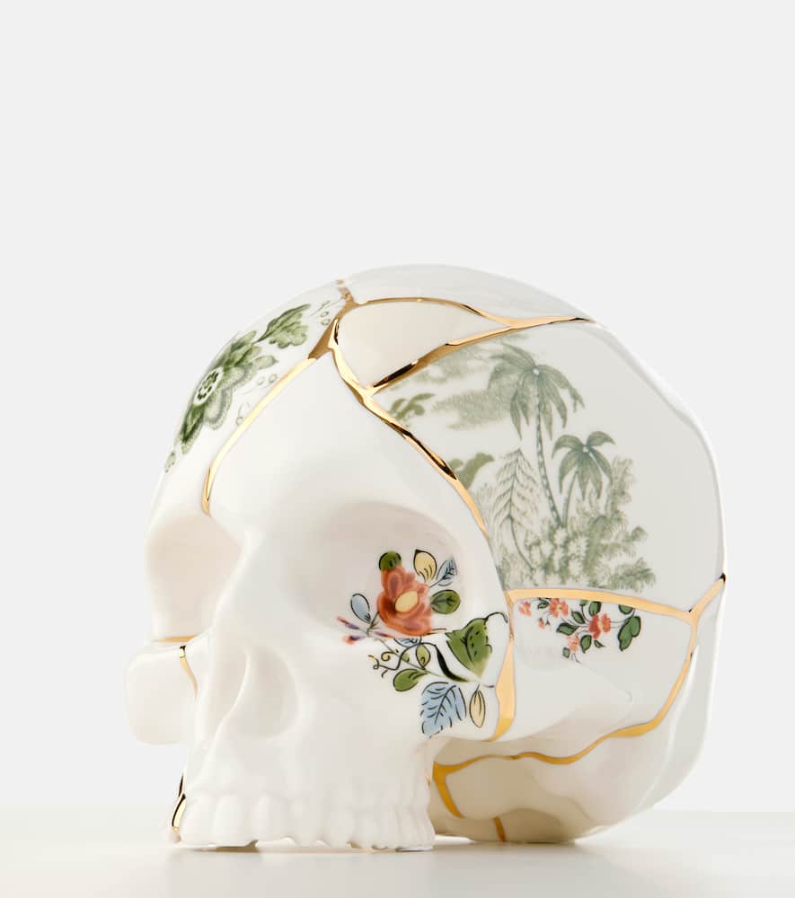 Kintsugi Skull decorative object by Marcantonio Raimondi Malerba