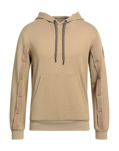 Bikkembergs Man Sweatshirt Sand Size L Polyamide, Cotton