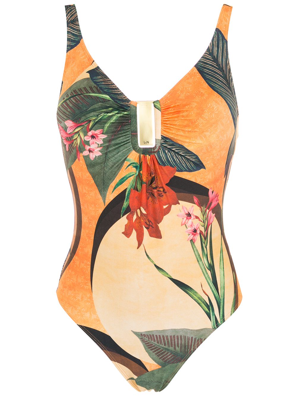 Mirassol floral-print swimsuit - Yellow