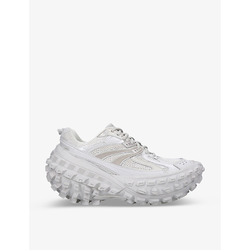 Womens Beige Men's Bouncer Tire-sole Mesh and Shell Low-top Leather Trainers