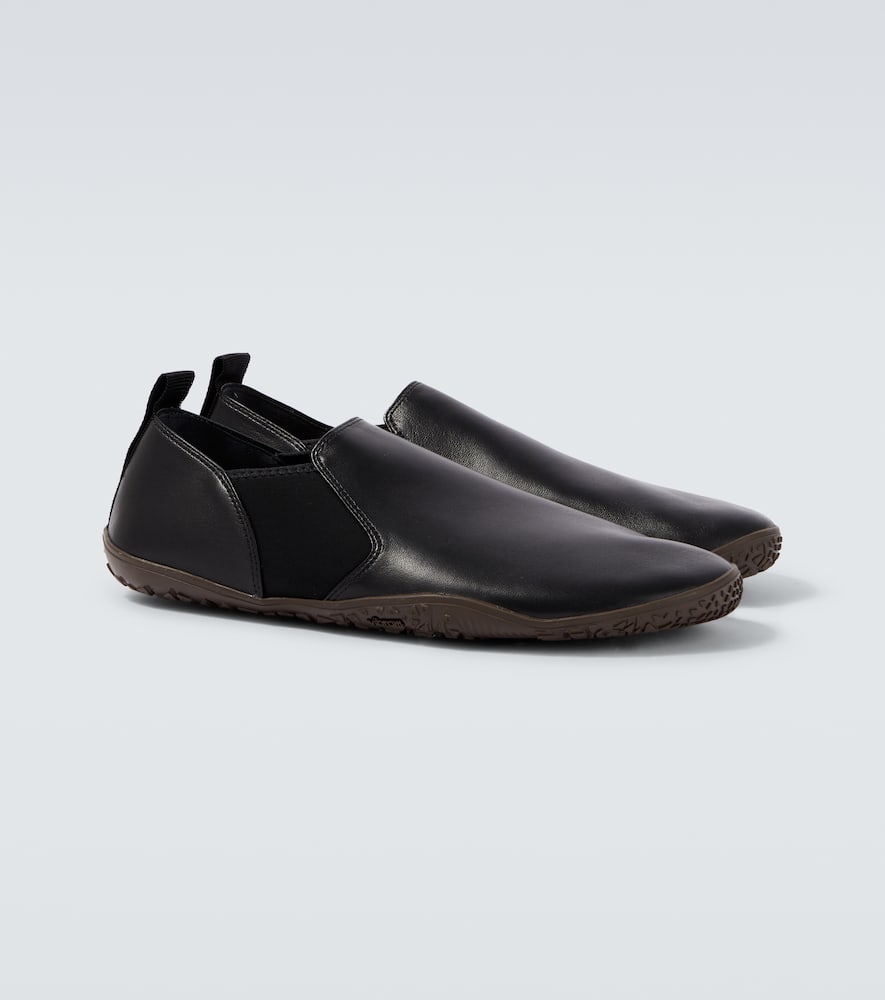 Vibram leather slip-on shoes