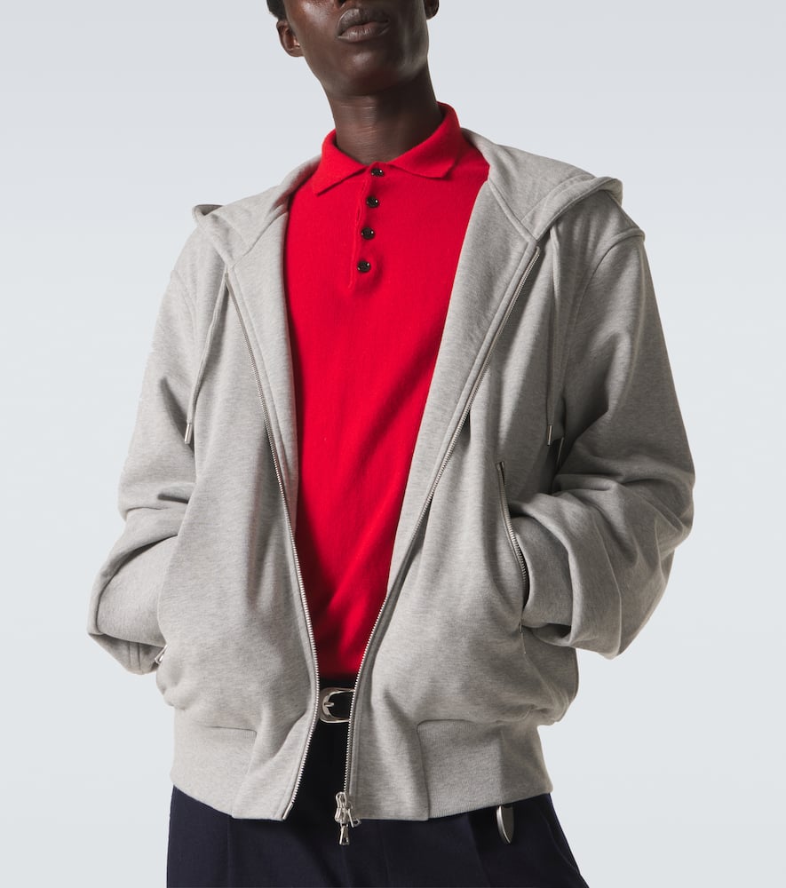 Cotton zip-up hoodie