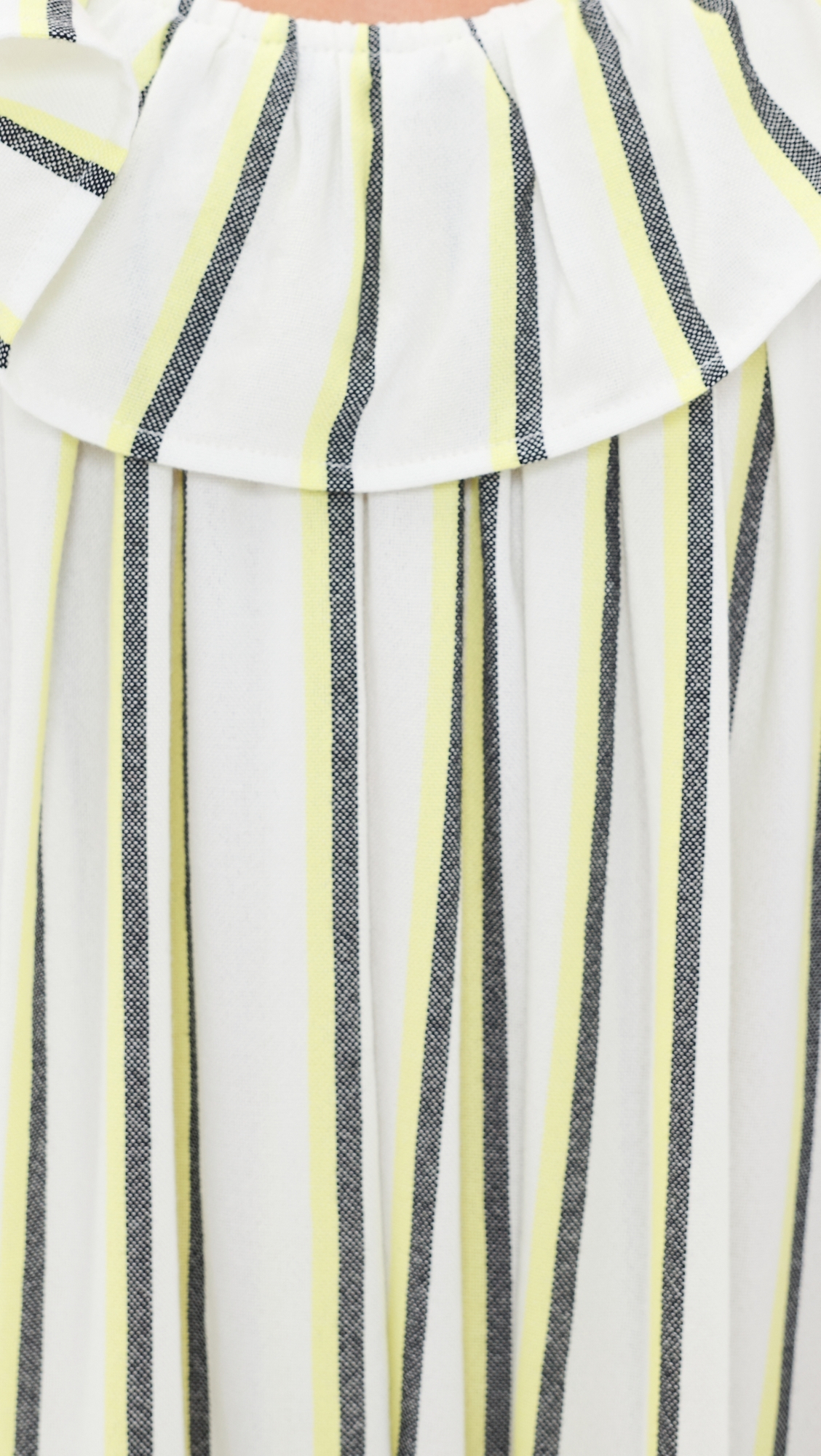 The Ruffled Midi Dress Stripe