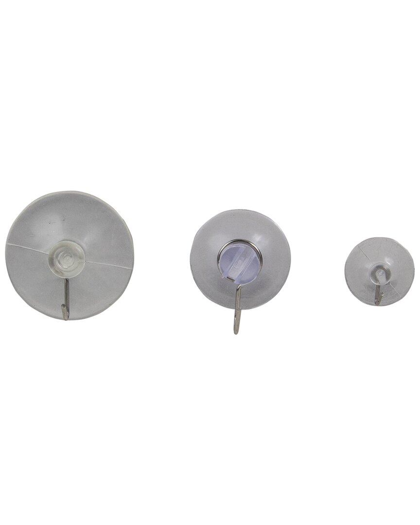 Northlight Set of 12 Assorted Clear Hanging Christmas Suction Cups