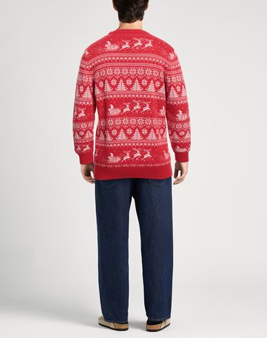 Man Sweater Red Size XXL Wool, Viscose, Polyamide, Cashmere