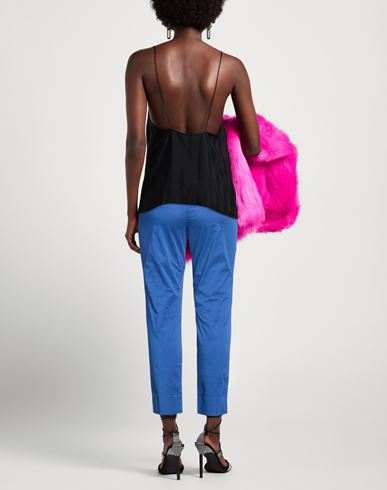 Woman Pants Blue Size 14 Cotton, Elastane
