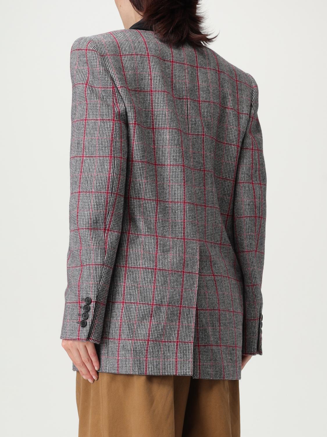 Check-pattern wool blazer - Black