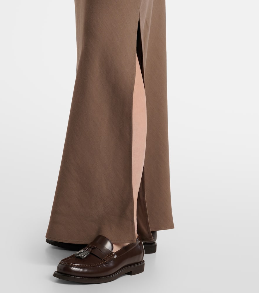 Tweed maxi skirt