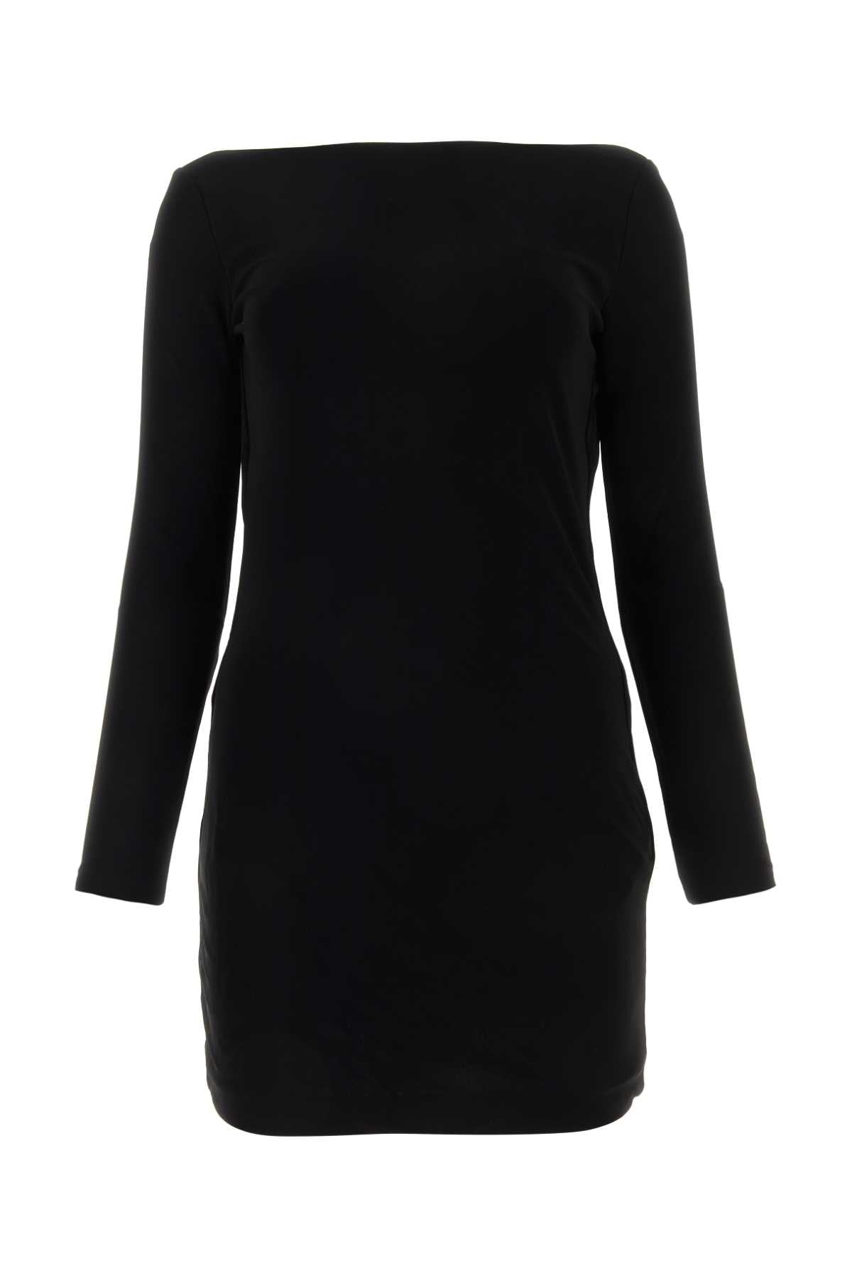 Viscose Mini Dress — Black