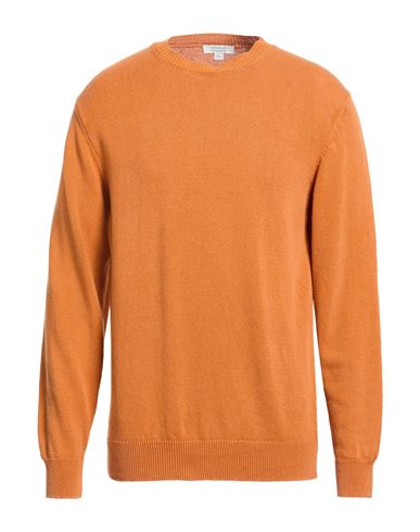 Man Sweater Orange Size M Cotton, Cashmere
