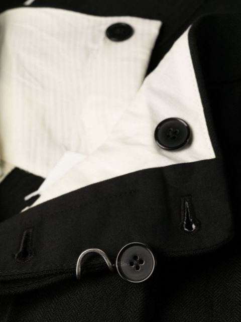 High-waisted wool trousers