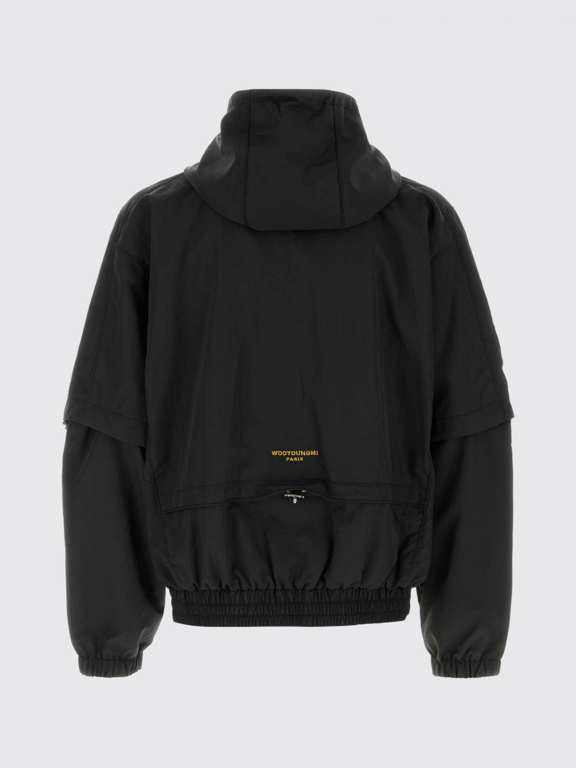 Wooyoungmi - hooded nylon windbreaker jacket elastic tri