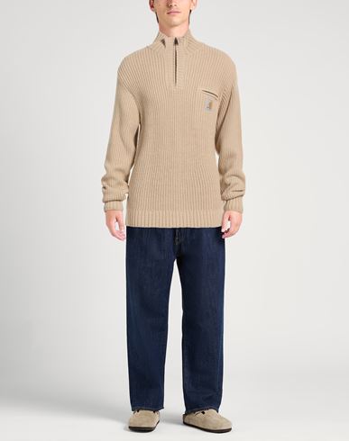 Man Sweater Beige Size M Acrylic, Wool, Nylon