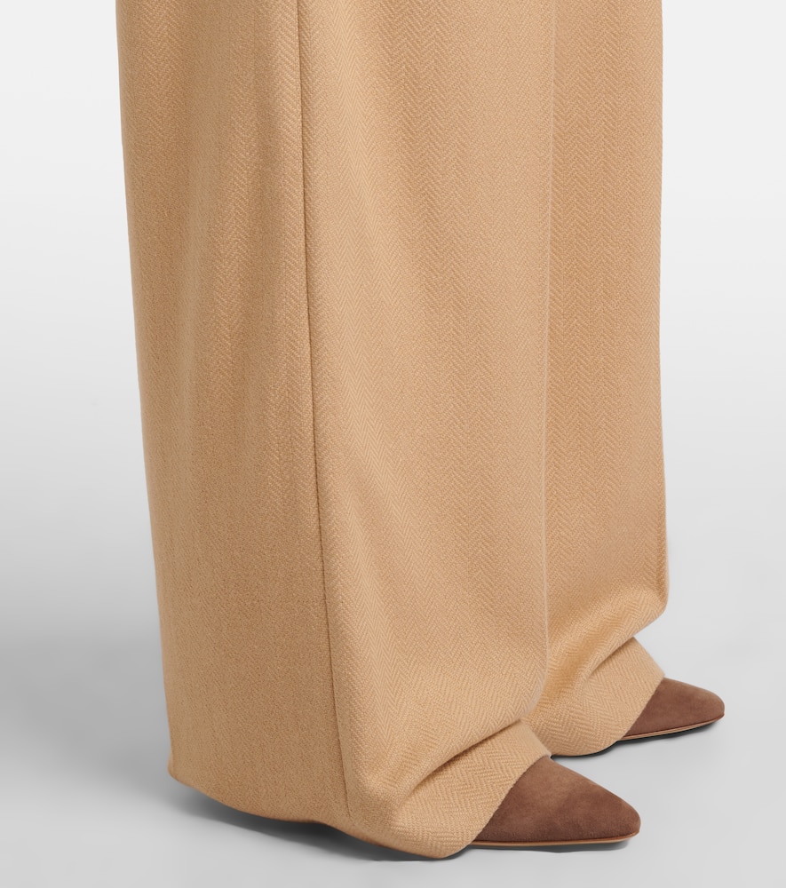 Rhein high-rise wool flared pants