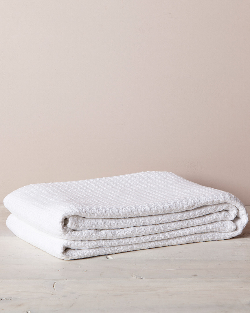 White Cotton Thermal Blanket