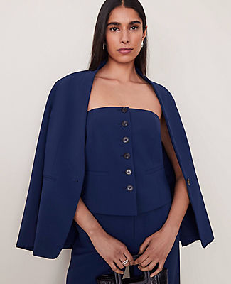 Ann Taylor The Petite Strapless Vest in Fluid Crepe