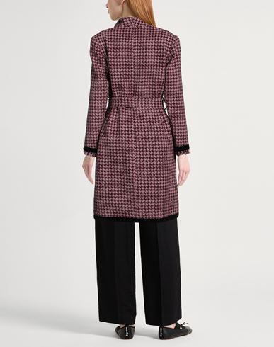 Woman Coat Burgundy Size 10 Polyester, Wool