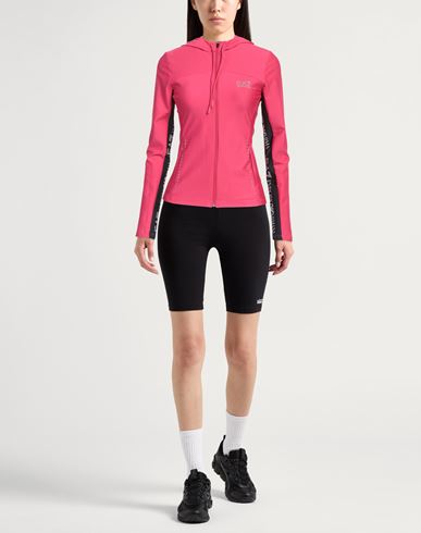 Woman Sweatshirt Magenta Size L Polyester, Elastane