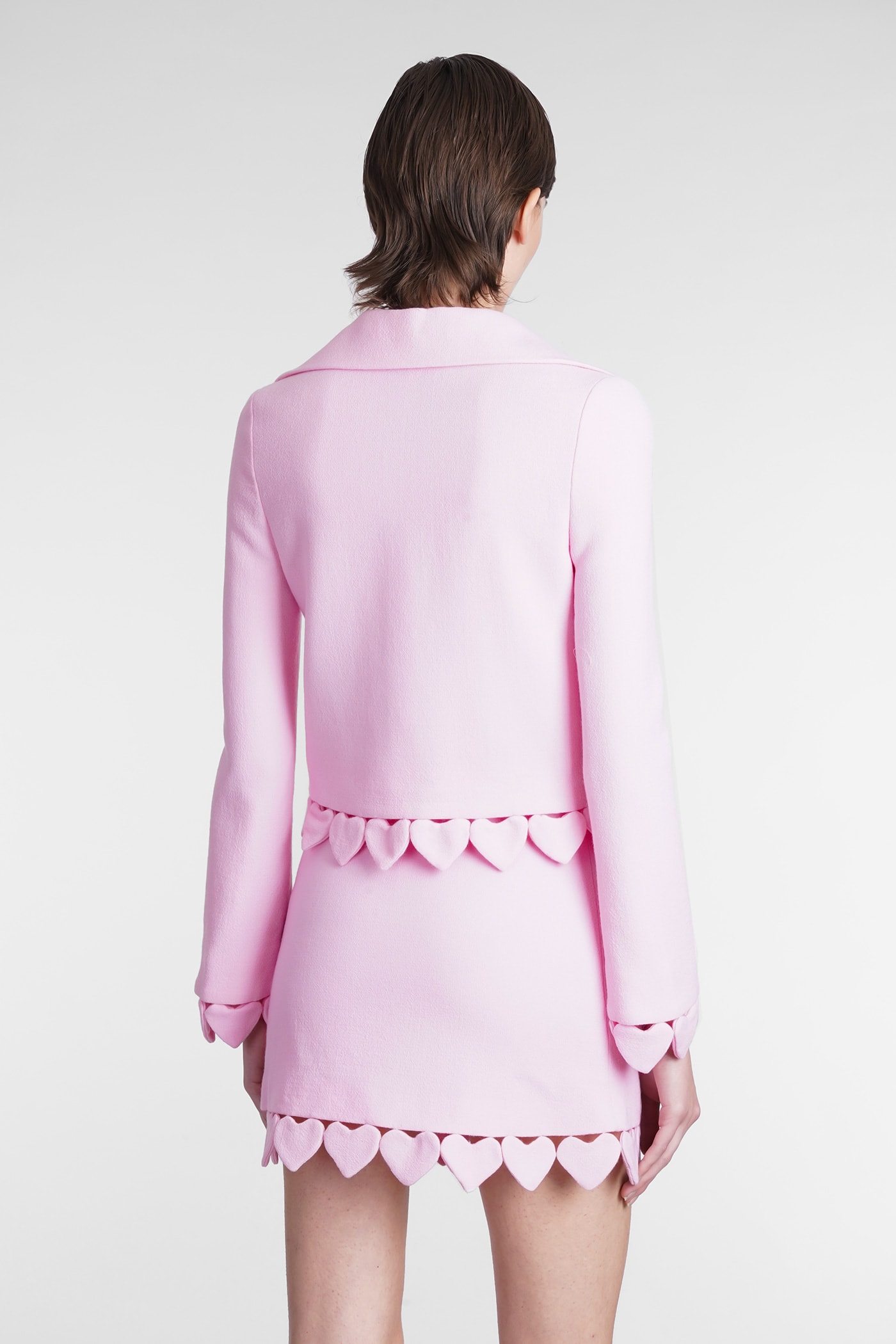 Blazer In Rose-pink Wool