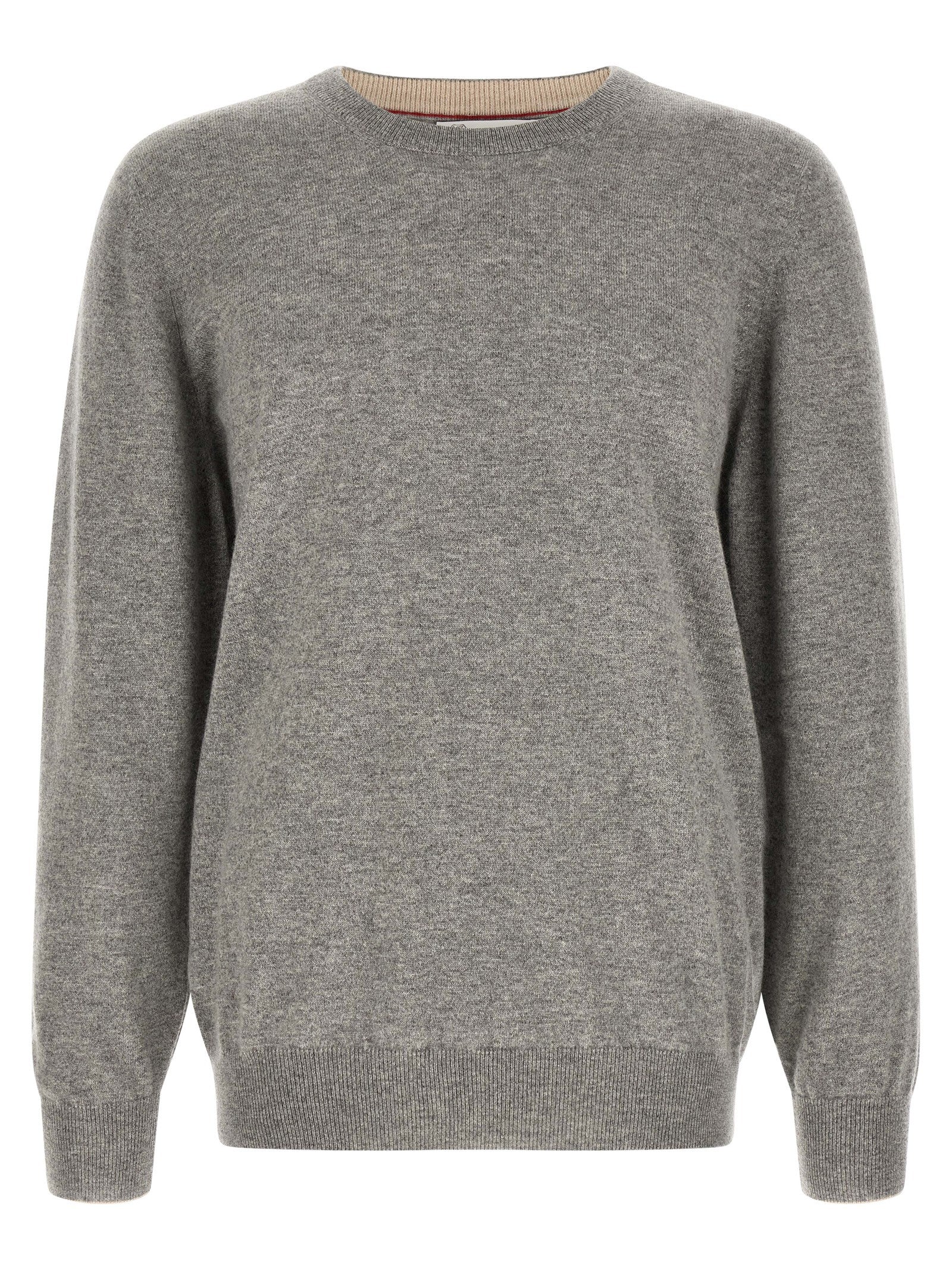 Pure Cashmere Crewneck Sweater — Gray