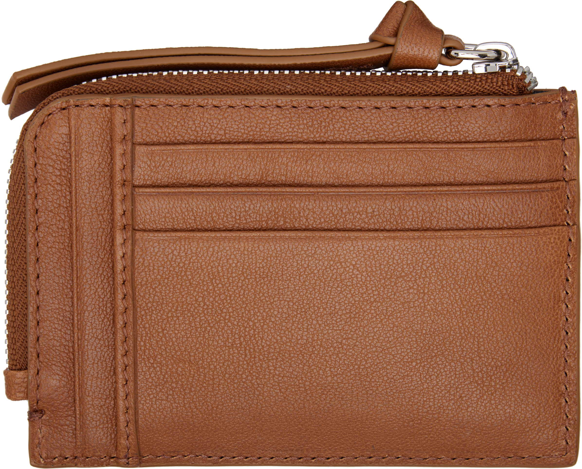 Brown Zip Card Holder
