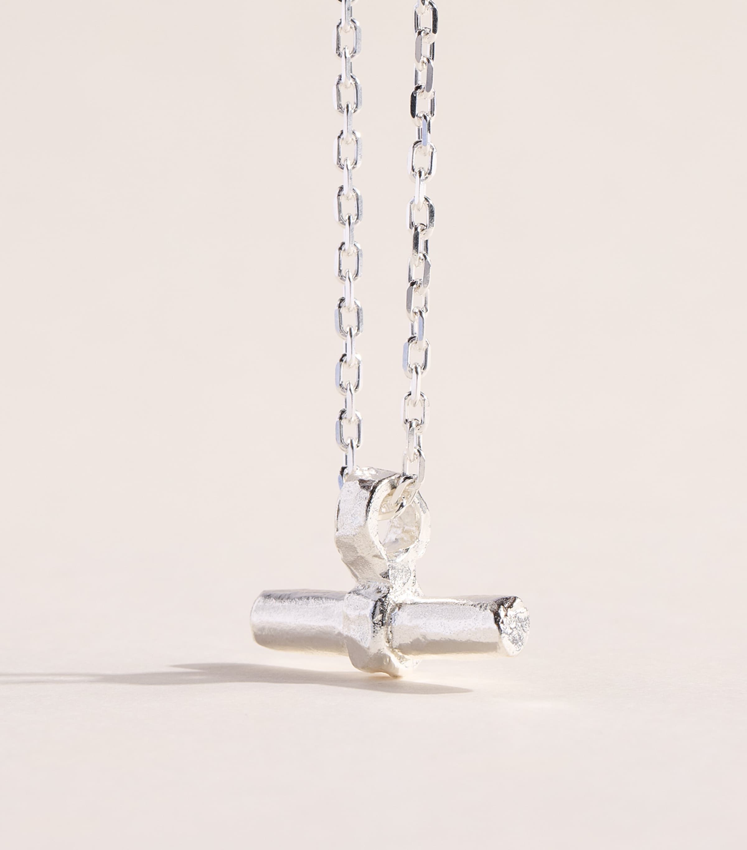 Sterling Silver T-Bar Necklace