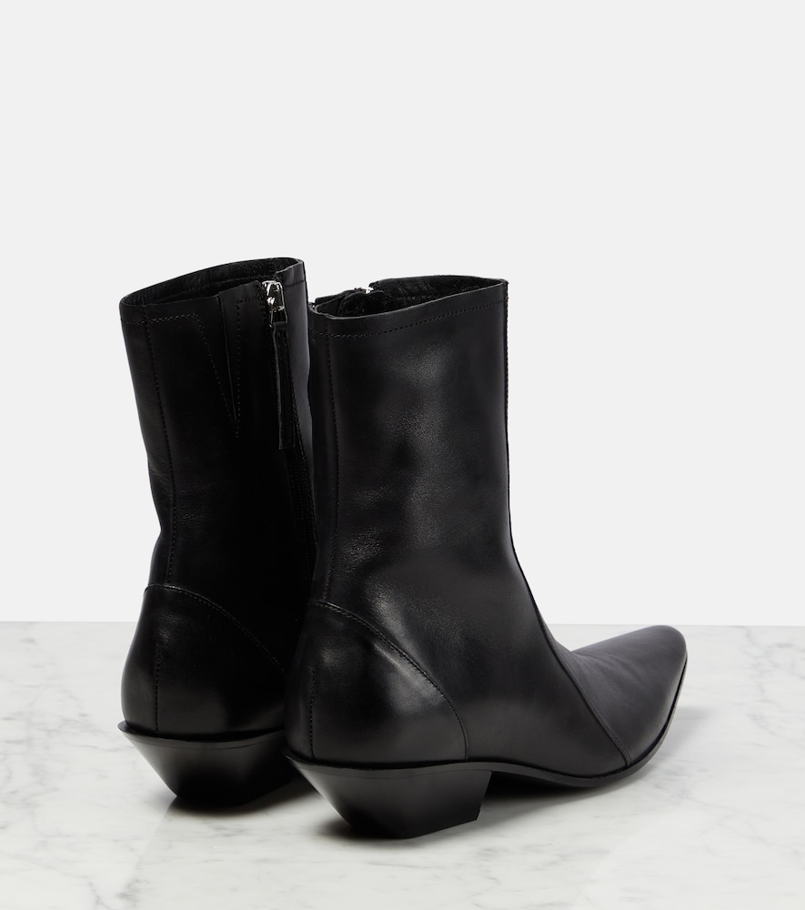 Leather cowboy boots