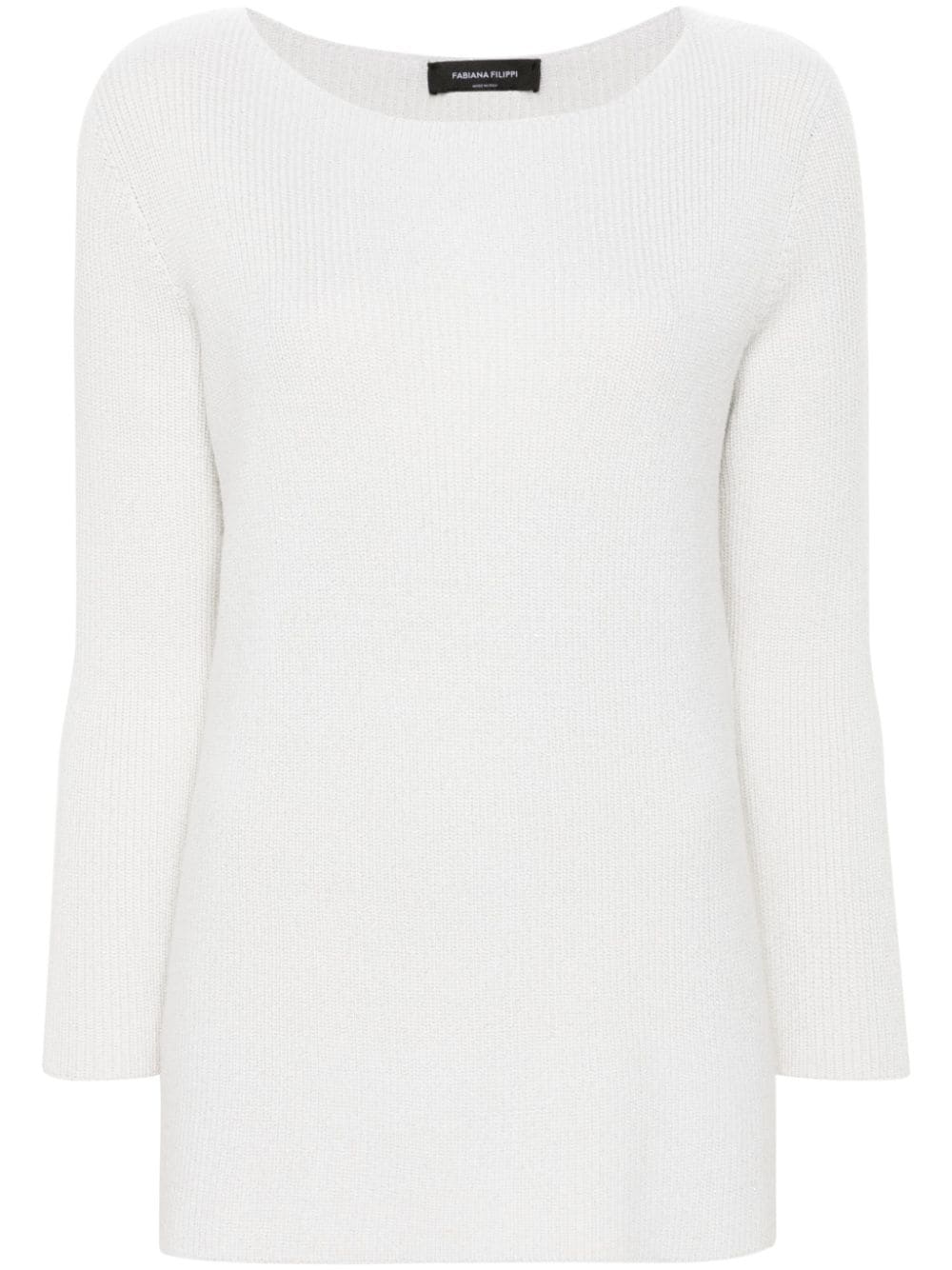 Wool Blend Boatneck Sweater