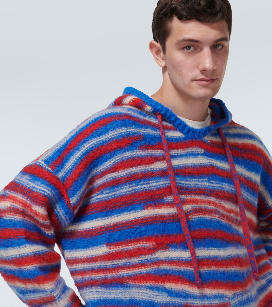 Gradient knitted oversized hoodie