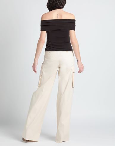 Mem. js Woman Top Chocolate brown Size S Acetate, Nylon, Elastane