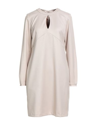 Woman Mini dress Beige Size 6 Polyester, Viscose, Elastane