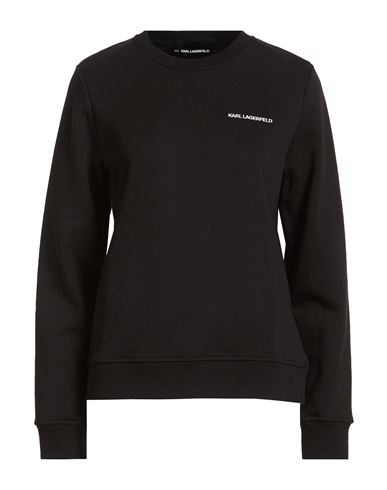 Woman Sweatshirt Black Size L Organic cotton, Recycled polyester