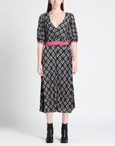Woman Midi dress Dark green Size XS Polyester