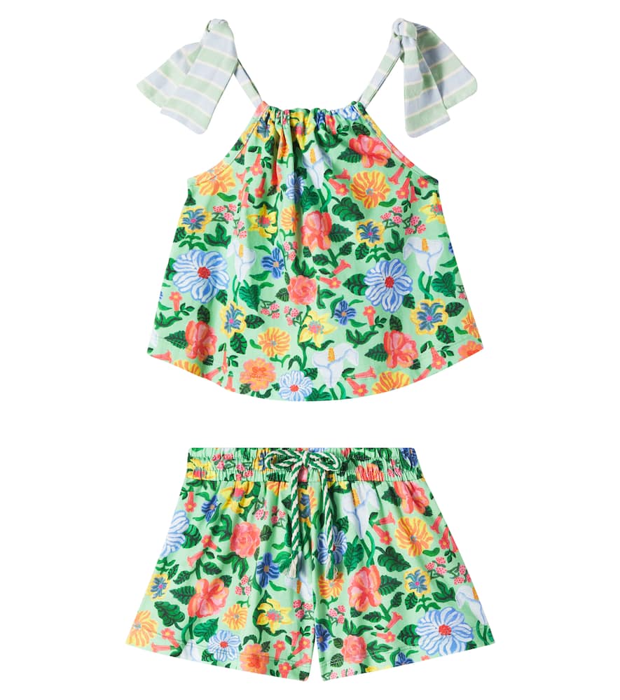 Fábula Floresceu cotton top and shorts set
